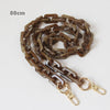 Woman Handbag Accessory Chain Brown Beige Acrylic Blue Resin Chain  Strap Women Clutch Shoulder Purse Chain