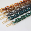 Woman Handbag Accessory Chain Brown Beige Acrylic Blue Resin Chain  Strap Women Clutch Shoulder Purse Chain