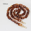 Woman Handbag Accessory Chain Brown Beige Acrylic Blue Resin Chain  Strap Women Clutch Shoulder Purse Chain