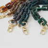 Woman Handbag Accessory Chain Brown Beige Acrylic Blue Resin Chain  Strap Women Clutch Shoulder Purse Chain