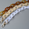 Woman Handbag Accessory Chain Detachable Replacement White Beige Amber Strap Women Shoulder DIY Resin Bag Cute Chain