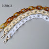 Woman Handbag Accessory Chain Detachable Replacement White Beige Amber Strap Women Shoulder DIY Resin Bag Cute Chain