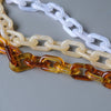 Woman Handbag Accessory Chain Detachable Replacement White Beige Amber Strap Women Shoulder DIY Resin Bag Cute Chain