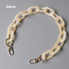 Woman Handbag Accessory Chain Detachable Replacement White Beige Amber Strap Women Shoulder DIY Resin Bag Cute Chain