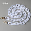 Woman Handbag Accessory Chain Detachable Replacement White Beige Amber Strap Women Shoulder DIY Resin Bag Cute Chain
