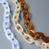 Woman Handbag Accessory Chain Detachable Replacement White Beige Amber Strap Women Shoulder DIY Resin Bag Cute Chain