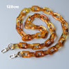 Woman Handbag Accessory Chain Detachable Replacement White Beige Amber Strap Women Shoulder DIY Resin Bag Cute Chain