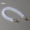 Woman Handbag Accessory Chain Detachable Replacement White Beige Red Blue Grey Strap Women Shoulder DIY Resin Chain