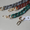 Woman Handbag Accessory Chain Detachable Replacement White Beige Red Blue Grey Strap Women Shoulder DIY Resin Chain