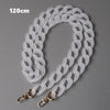 Woman Handbag Accessory Chain Detachable Replacement White Transparent Strap Women Shoulder DIY Resin Bag Cute Chain