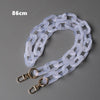 Woman Handbag Accessory Chain Detachable Replacement White Transparent Strap Women Shoulder DIY Resin Bag Cute Chain