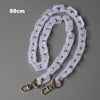 Woman Handbag Accessory Chain Detachable Replacement White Transparent Strap Women Shoulder DIY Resin Bag Cute Chain