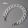 Woman Handbag Accessory Chain Detachable Replacement White Transparent Strap Women Shoulder DIY Resin Bag Cute Chain