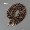 Woman Handbag Accessory Parts Beige Leopard Acrylic Resin Chain  Amber Strap Women Shoulder Cute Clutch Chains