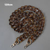 Woman Handbag Accessory Parts Beige Leopard Acrylic Resin Chain  Amber Strap Women Shoulder Cute Clutch Chains