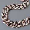 Woman Handbag Accessory Parts Beige Leopard Acrylic Resin Chain  Amber Strap Women Shoulder Cute Clutch Chains