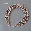 Woman Handbag Accessory Parts Beige Leopard Acrylic Resin Chain  Amber Strap Women Shoulder Cute Clutch Chains