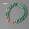 Woman Handbag Accessory Parts Cute Chain Green Acrylic Resin Chain  Strap Women Shoulder Clutch Handle Chain
