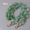 Woman Handbag Accessory Parts Cute Chain Green Acrylic Resin Chain  Strap Women Shoulder Clutch Handle Chain
