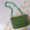 Woman Handbag Accessory Parts Cute Chain Green Acrylic Resin Chain  Strap Women Shoulder Clutch Handle Chain