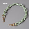 Woman Handbag Accessory Parts Cute Chain Green Acrylic Resin Chain  Strap Women Shoulder Clutch Handle Chain