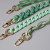 Woman Handbag Accessory Parts Cute Chain Green Acrylic Resin Chain  Strap Women Shoulder Clutch Handle Chain