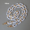 Woman Handbag Accessory Parts White Pearl Acrylic Resin Chain  Leopard Strap Women Shoulder Cute Clutch Chains