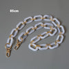 Woman Handbag Accessory Parts White Pearl Acrylic Resin Chain  Leopard Strap Women Shoulder Cute Clutch Chains