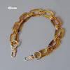 Woman Handbag Accessory Parts White Pearl Acrylic Resin Chain  Leopard Strap Women Shoulder Cute Clutch Chains