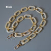 Woman Handbag Accessory Parts White Pearl Acrylic Resin Chain  Leopard Strap Women Shoulder Cute Clutch Chains