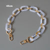 Woman Handbag Accessory Parts White Pearl Acrylic Resin Chain  Leopard Strap Women Shoulder Cute Clutch Chains