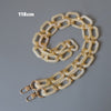Woman Handbag Accessory Parts White Pearl Acrylic Resin Chain  Leopard Strap Women Shoulder Cute Clutch Chains