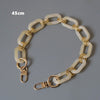 Woman Handbag Accessory Parts White Pearl Acrylic Resin Chain  Leopard Strap Women Shoulder Cute Clutch Chains