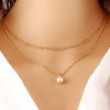 Women Necklace Choker Pearl Necklace Ladies Collares Gold Color Alloy Jewelry Birthday Gift Jewelry Accessories 2022