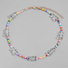 Women Necklace Colorful Beads Cartoon Bear Handmade Choker Candy Color Female Chain necklace Jewelry Accessories