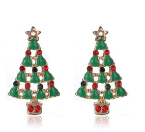 New Fashion Women Santa Claus Snowman lovely Tree Bell Christmas Jewelry Christmas Earring For Women Gifts EH043