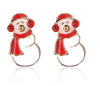 New Fashion Women Santa Claus Snowman lovely Tree Bell Christmas Jewelry Christmas Earring For Women Gifts EH043