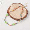 Women's Multicolor Beads Handmade Necklaces Love Angel Choker Clavicular Chain Colorful Female Beach Jewelry