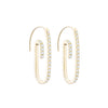 Zircon Swirl Drop Earrings Golden Personality Spiral Geometric Hoop Earrings Boho Crystal Earrings Wome Jewelry 2022