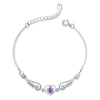 New Fine Jewelry 925 Sterling Silver Bracelets for Women Silver 925 Jewelry Clear CZ Heart Angel Wings Charm Bracelets Wholesale