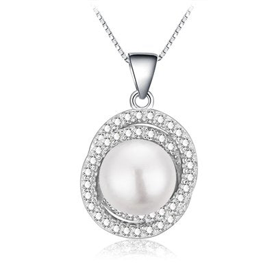 New Fine Jewelry Collares Genuine sterling silver jewelry Necklace 925 Sterling Silver Pendant Necklaces for Women Pearl Jewelry