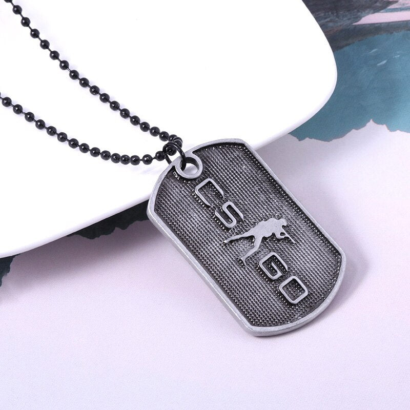 Game CSGO Engraving Letter CSGO Tag Necklace Counter-Strike Elite Global Offensive T / CT camp Necklace For Man Jewelry