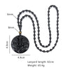 Glass Black Lucky Ruyi Guan Gong Buddha Dragon Sheep Stones Pendant Necklace Joker Sweater Chain Necklace Jewelry Gifts