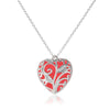 Glow In The Dark necklace Chocker Hollow Heart Locket Glowing Stone Pendant Stainless Steel Chain Necklace For Women