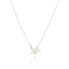 Gold Color Thousand Paper Cranes with Gift Card Hollow Out Dove Origami Pigeon Long Animal Necklace Bird Pendant Necklace