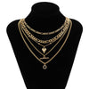 Gold Multi-Layer Chunky Necklaces For Women 2021 Hip Hop Chains Jewelry Statement Necklace For Sister Lady Accessories Gift