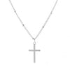 Gothic Cross Necklace Pink Purple Zircon Punk Pendant Necklace Vintage Y2K Heart Cross Chain Necklace for Woman Jewelry