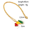 Guinea Map &amp; Flag Pendant Necklaces for Women/Men Gold Color Jewelry Map Of Guinea Necklaces Guinee National Accessories