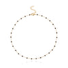 Handmade Black Beads Charm Necklace Women Gold Silver Color  Chain Choker Necklace Jewelry Gifts XL1302