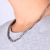 Handmade Necklace Men's Fashion, Peace Pattern Men Generous Influx Of People Domineering Wild Long Chain